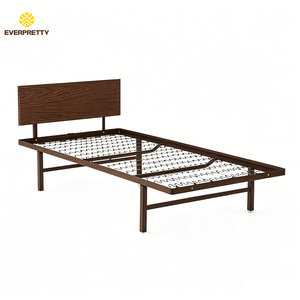 <span class=keywords><strong>Lit</strong></span> pliant portable pour chambre d'hôtel avec matelas, cadre en acier robuste avec roulettes verrouillables pour chambre d'hôtes, bureau, camping - Product Image 4