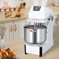 Mélangeur à spirale automatique professionnel neuf 60L 25kg à double action et deux vitesses en acier inoxydable pour farine/lait/blé/noix/gâteaux/pains