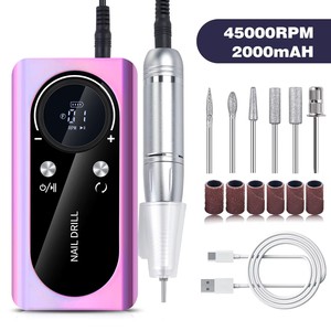 45000RPM Brushless Nail <b>Drill</b> Machine Rechargeable Portable Electric E File Nail Polisher for Home Salon - Product Image 2