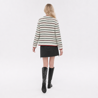 Cardigan en tricot tweed de luxe discret pour femme, mélange cachemire et laine, idéal pour les fêtes de Noël, veste en tricot, pull-over pour femme