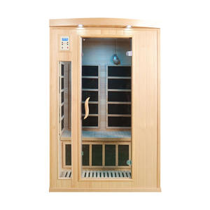 Factory Made Indoor Wooden Hemlock Cedar 2-Person Dry Spa <b>Infrared</b> Carbon Sauna Room Transom Windows Computer - Product Image 3