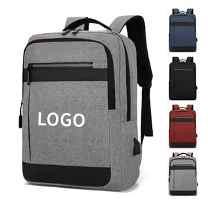 Wholesale Custom Logo 15 Inch <b>Computer</b> <b>Bag</b> Geometric Laptop Backpacks Campus Casual Backpack for Student - Product Image 2