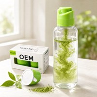 Bouteille de poudre de matcha Xuhuang avec bouchon à vis sécurisé, réutilisable, OEM, ODM, étiquette privée, en vrac