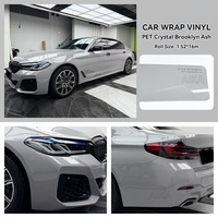 Film Vinyl Bungkus Mobil PET Gloss Crystal, Anti Gelembung, Perubahan Warna Bodi Mobil, Stiker Vinyl Grosir