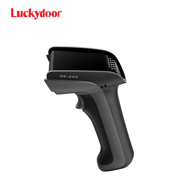 Luckydoor 2D Wired Bar Code Scanner with Stand QR Code Reader USB RS232 KBW Guangzhou Manufacturer