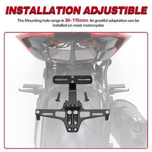 Eliminador de Guardabarros para Motocicleta, Soporte para Placa de Matrícula con Luz LED, Eliminador de Guardabarros Universal para Motocicleta - Product Image 4