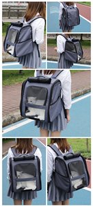 Borsa da viaggio per gatti con tapparella traspirante zaino per gatti accetta trasportino personalizzato - Product Image 4