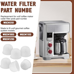 Filtres à café compatibles, lot de 6, couleur blanche unie, remplacement pour machine à café Wolf Gourmet - Product Image 4