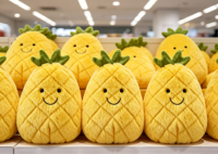 Peluche personnalisée en forme d'ananas, adorable et confortable, idéale pour la décoration ou comme cadeau