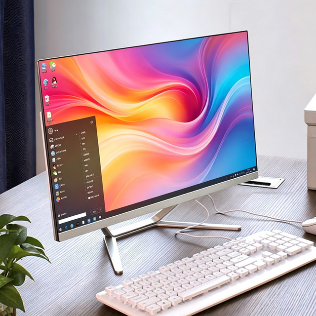 24" Curved Monoblock Desktop Computer All in One Pc   AIO PC  Computer  All in One Pc Desktop Pc Build Full Set Office Pc
