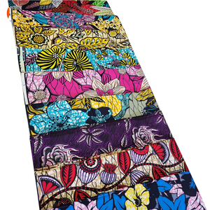 Tessuto in organza africana batik anti-pilling, tessuto cardato con ricchi motivi, tinta unita, peso medio, per ragazze e ragazzi - Product Image 1