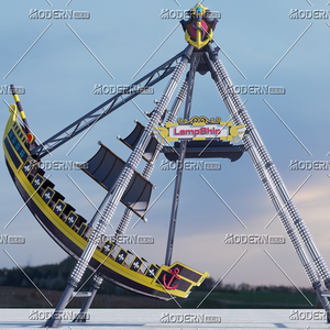 Atracción de Parque de Diversiones en Venta: Emocionante Barco Pirata de Fibra de Vidrio con 40 Asientos - Product Image 5