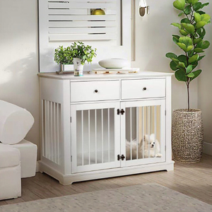 Mueble Moderno de Madera para Perros, Resistente a Mordeduras, con Puertas Dobles para Perros Grandes, Uso en Interiores - Product Image 3