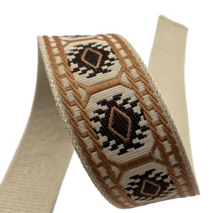 Correa <span class=keywords><strong>de</strong></span> poliéster con patrón <span class=keywords><strong>de</strong></span> flores para costura, tejido Jacquard <span class=keywords><strong>de</strong></span> 50mm, 18 colores - Product Image 3