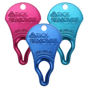 Outil métallique pour enlever les tiques pour chien, utilisation en extérieur, rouge, bleu clair, bleu foncé - Product Image 5