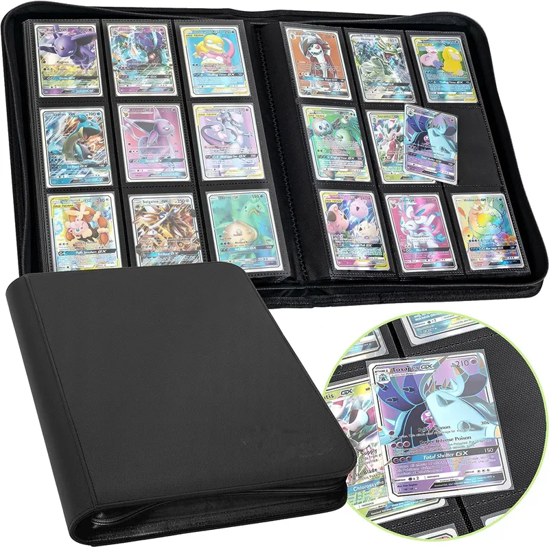 9 Pocket Trading Card Binder Pokemoned Yugiohed Card Sports Card Collection Binder for Display Only