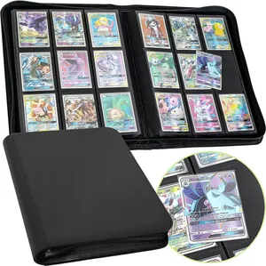 Sports Card Binder, Leather 3 Ring Trading Card Binder With 9