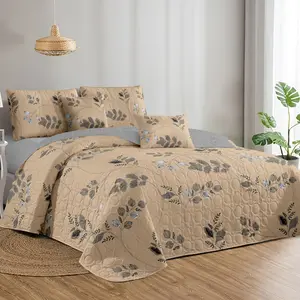 100% Polyester Solid/Printed Custom Bedspread Quilt Coverlet Bedding Quilt Bedspread Sets for Home Hotel