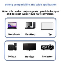 Cable Adaptador DP a HDTV Nuevo con Protección OTP Chapado en Oro de 4K HD 30Hz para PC, Laptop y TV, 1.8m