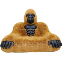 Canapé gonflable moderne Hesper, en peluche, auto-gonflant, King Kong Gorilla, lit géant en forme d'animal, meubles de salon