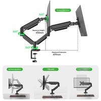 Support d'ordinateur rotatif et réglable KH-M252, prend en charge les moniteurs de 2 à 10 kg, comprend des accessoires, 44,5x32,5x25 cm, pour une utilisation à domicile ou au bureau