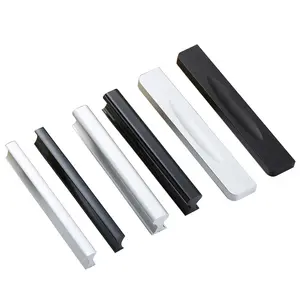 Modern simple one-line aluminum alloy handle wardrobe cabinet American straight aluminum profile matte handle