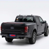 Couverture de benne électrique rétractable pour F-150 RAM 1500 Tundra, en aluminium, avec éclairage LED, télécommande, étanche et verrouillable