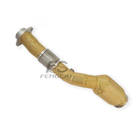 Header Downpipe Knalpot High Flow 100Cell 200Cell 300Cell untuk BMW G8X G80 G82 M2 M3 M4 3.0T dengan Pelindung Panas Emas
