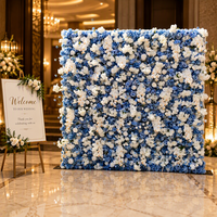 Mur de fleurs artificielles 3D en tissu personnalisé avec rangée de roses, rideau enroulable pour la décoration de mariages romantiques, de propositions de mariage, d'événements et de fêtes