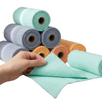 Rotolo di Panni in Microfibra Premium per Pulizia, Perforati a Strappo, Riutilizzabili, Ecologici, ad Asciugatura Rapida, a Prova di Bambino, per Uso Domestico