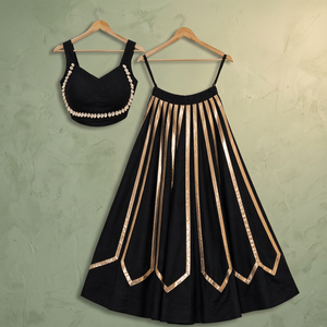Conjunto de Lehenga Choli de Rayón y Algodón con Adornos Glamurosos para Mujer, Estilo Étnico Tradicional, de Secado Rápido, para Bodas y Fiestas - Product Image 5