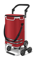 Chariot de courses pliable LEMO ST010 en tissu Oxford 600D, sac étanche, 6 roues, poignée réglable en hauteur, sangle de transport pour escaliers