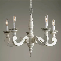 Etienne Bois Massif Bobeches C6123-5 Luminaire de Lustre en Cristal de Style Populaire pour Chambre d'Enfant