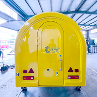Kiosko-carrito de comida móvil para camión, soporte de café para frutas y verduras, color rosa, remolque, superventas