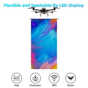 VividSky drone P15 P25 tethered power supply, aerial Aerial <b>WINDOW</b> holographic FLYING SKY LED DISPLAY <b>SCREEN</b> - Product Image 5