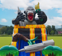 Nouveau design géant APE Escape Play Game : Toboggan aquatique gonflable commercial avec piscine pour événements et fêtes