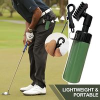Brosse de nettoyage de clubs de golf rétractable écologique avec crochet d'escalade et poils en nylon pour le nettoyage des rainures de golf - Marque Klear