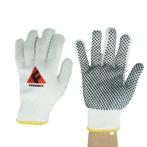 <span class=keywords><strong>Guantes</strong></span> de trabajo Furunda antideslizantes con puntos de PVC, calibre 7, negros, con puntos de PVC, tejido de algodón, para el mercado brasileño. - Product Image 6