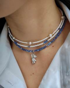 Venta al por mayor <span class=keywords><strong>Lucky</strong></span> Pearl Colorful Crystal 18K Gold Plated Chocker Chokers <span class=keywords><strong>Beautiful</strong></span> Beads <span class=keywords><strong>Necklace</strong></span> For Fashion Women Jewelry - Product Image 5