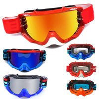 Lunettes de moto de course d'usine à la mode lentille de renard antireflet coupe-vent Orange jaune miroir gris marron protège les yeux