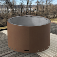 Nouvel arrivage Grand poêle à palettes sans fumée de 28 pouces rond en acier corten pour le jardin