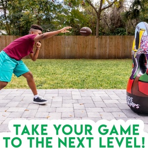 PVC <b>Inflatable</b> Football Target Toss <b>Game</b> for Kids <b>Inflatable</b> Football Throwing Target Toy with Soft Mini Footballs - Product Image 4