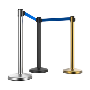 Hot bán tùy chỉnh chiều dài hàng đợi cực stanchions kiểm soát đám đông vành đai có thể thu vào vành đai hàng rào - Product Image 6