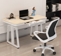 Bureau électrique moderne assis-debout, grande surface en bois réglable en hauteur, tiroirs métalliques, durable, montage facile