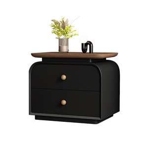 Wood <b>Top</b> Nightstand With Two Drawers Storage Bedroom Furniture For Adults And Children - Product Image 1