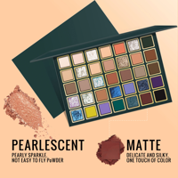 35 Farben Lidschatten-Palette Hoch pigmentierte Lidschatten Mischbare wasserdichte Formel Grausamkeit freie vegane Make-up-Palette