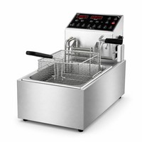 Friteuse électrique automatique professionnelle 6L 3.5kW à levage automatique pour restaurants, snack-bars et fournisseurs de services alimentaires