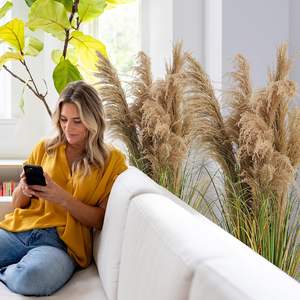 Maison Bureau Jardin Décoration <span class=keywords><strong>De</strong></span> Mariage Herbe <span class=keywords><strong>De</strong></span> <span class=keywords><strong>Pampa</strong></span> Artificielle Oignon Herbe <span class=keywords><strong>De</strong></span> Roseau Réaliste Plantes <span class=keywords><strong>En</strong></span> Plastique Fleurs Bonsaï <span class=keywords><strong>Pot</strong></span> <span class=keywords><strong>Arbre</strong></span> Format - Product Image 3