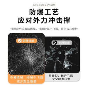 Espejo de Baño LED Inteligente Rectangular, Montado en la Pared, con Interruptor Táctil, Lente de Vidrio HD, para Uso en Hoteles y Hogares - Product Image 5