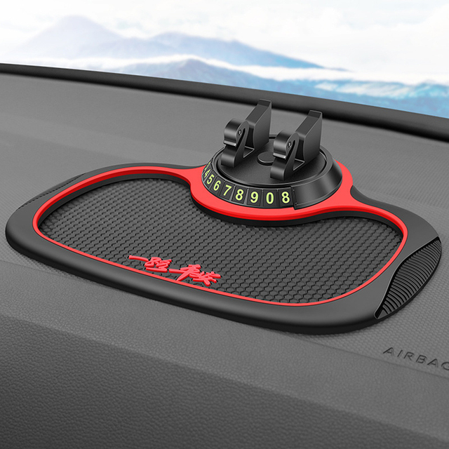 High-Temperature Resistant Anti-Slip Dashboard Storage Mat Multi-Functional Mobile Phone Stand Temporary Interior Accessories